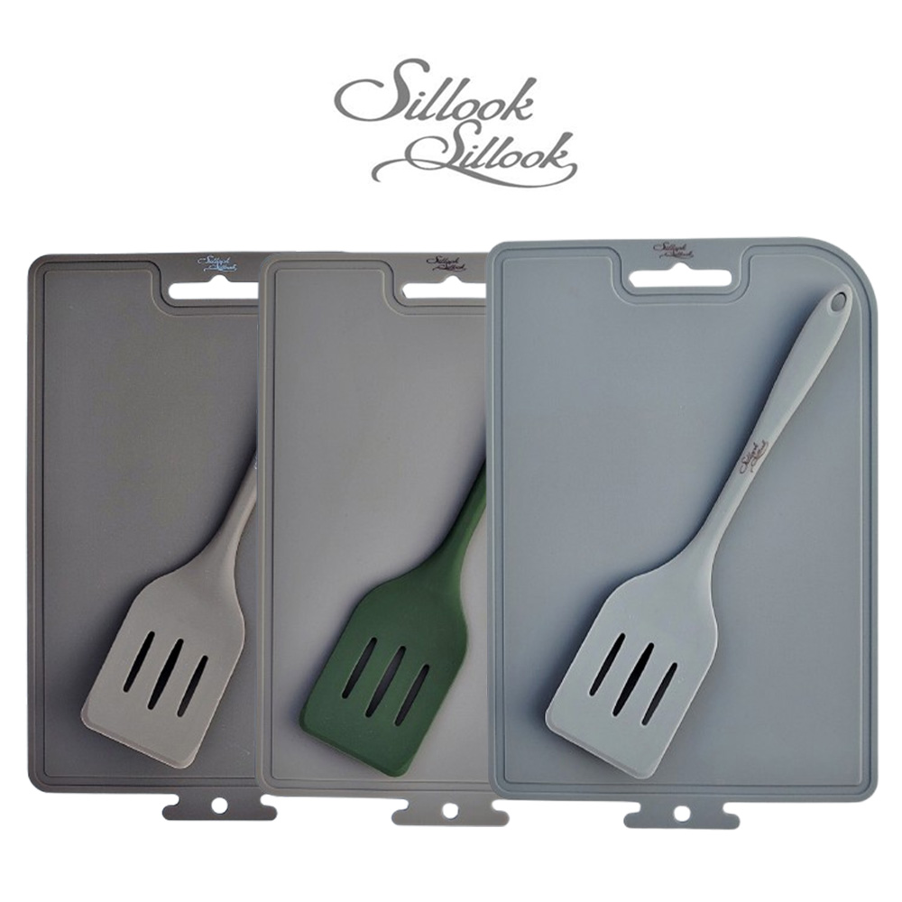 [한정특가] 실룩실룩 플래티넘 실리콘 뒤집개+도마 SET 3종1택, 1개 19,800원