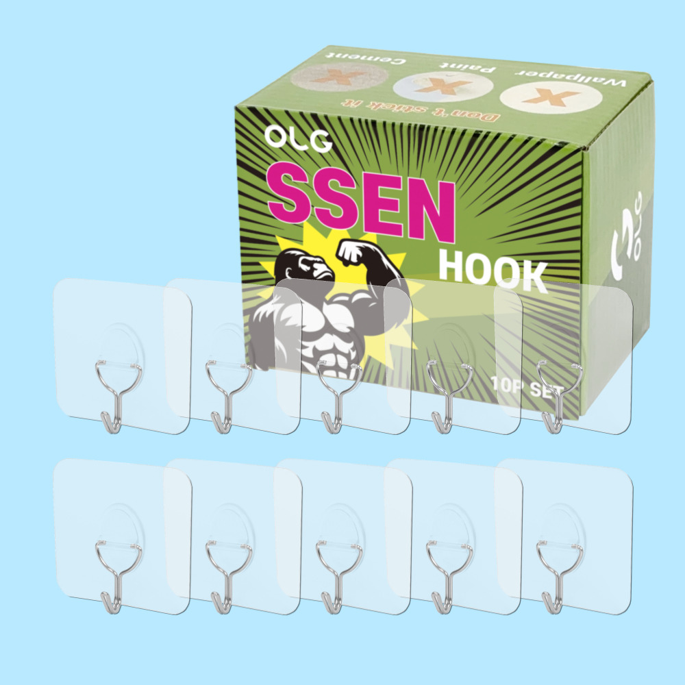 올지 쎈 무타공 접착식 후크 10p, 1개, 투명 12,260원
