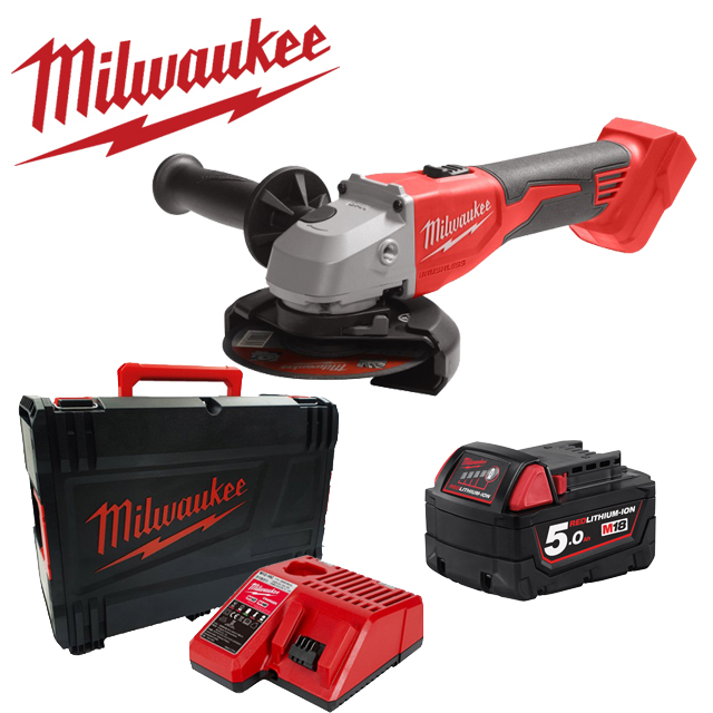 밀워키 충전 그라인더 125mm M18 BLSAG125X-501X 배터리1개 440,000원