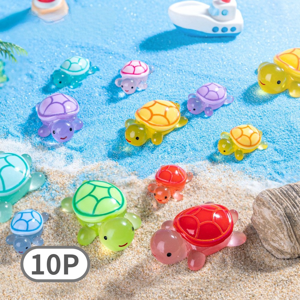 아쿠아필 거북이 미니 피규어 10종 세트 테라리움 화분 어항 인테리어 장식 소품, 혼합1세트 7,100원