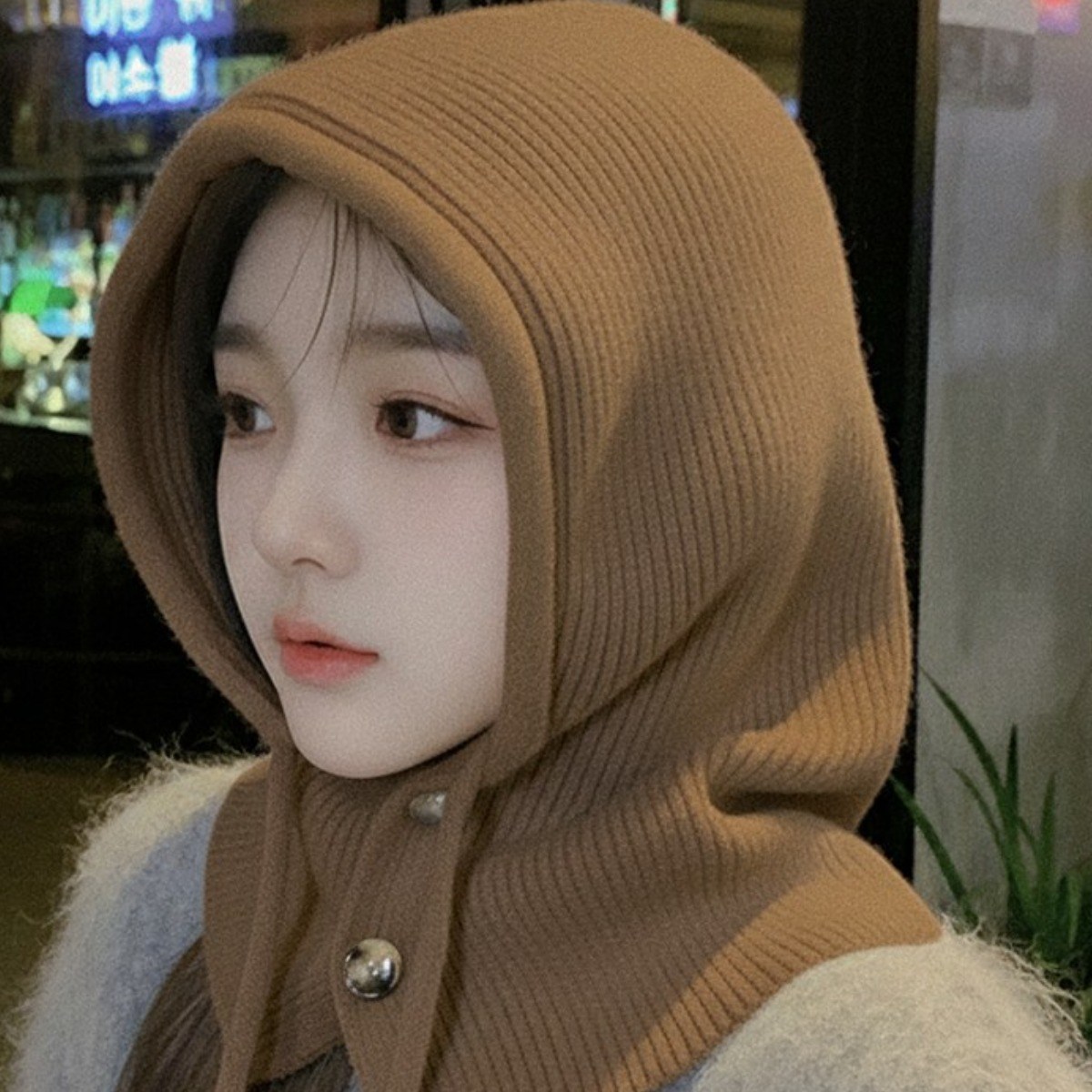 헤브잇 니트 바라클라바 후드 넥워머 남여공용 9,900원