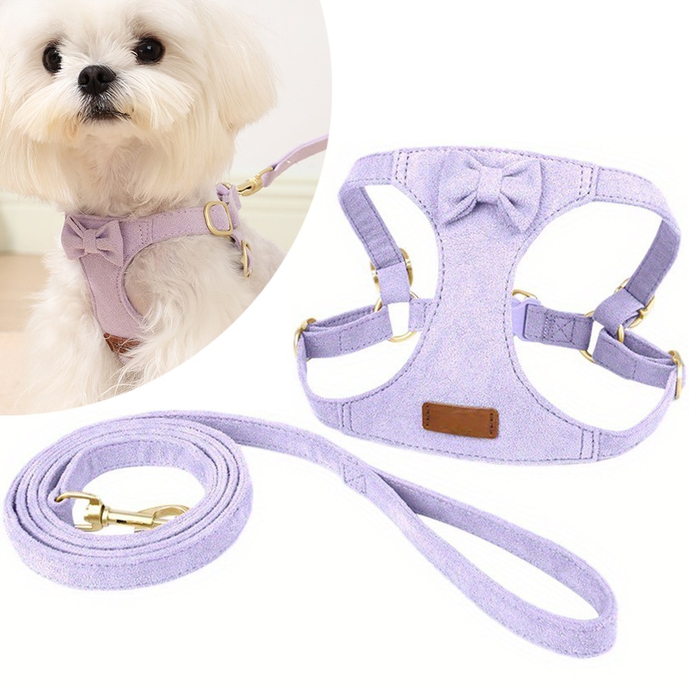 폴엠버스 강아지 하네스 리드줄 세트 산책용 가슴줄 소형견 중형견, 보라하네스 17,900원
