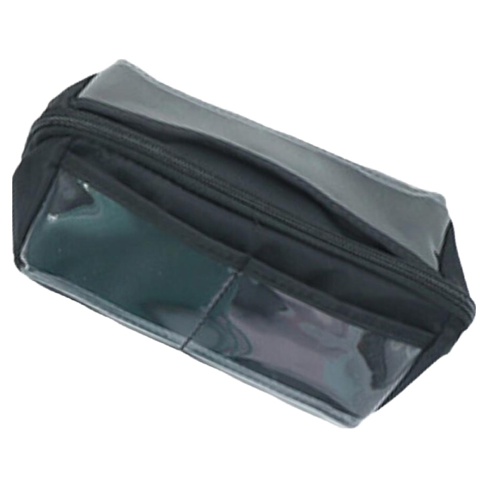 문구담 다용도 수납 멀티 연필 대용량 투명 180도 파우치 케이스, 04 블랙, 1개 11,570원