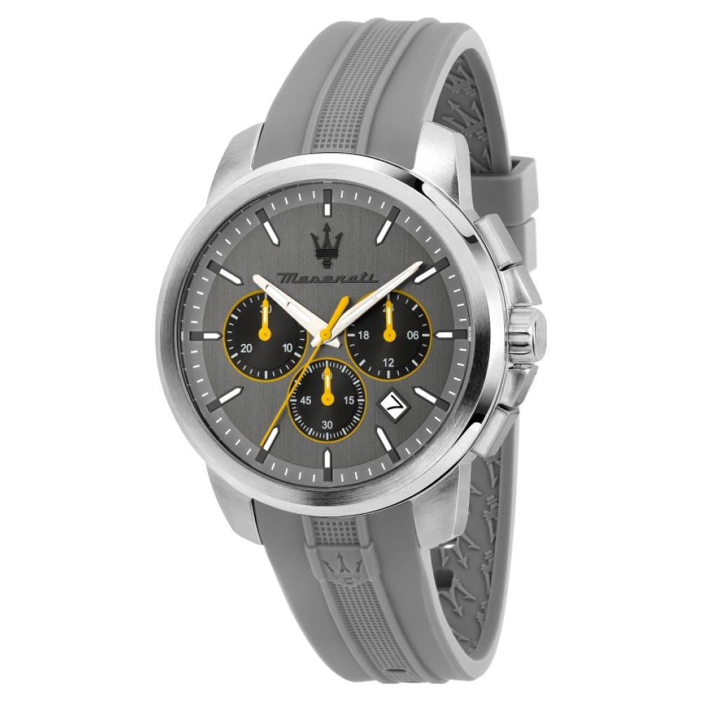 마세라티 남성용 SUCCESSO 오토캘린더 우레탄밴드 시계 44mm R8871621043 380,000원