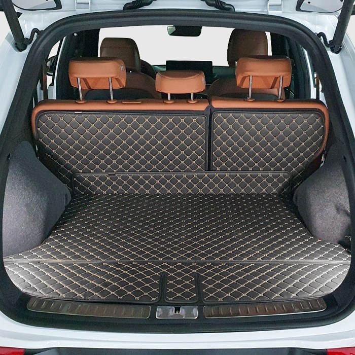 카프트 제네시스 뉴 GV70 페이스리프트 호환 트렁크매트 프리미엄 퀄팅 차박, 블랙-베이지 69,000원
