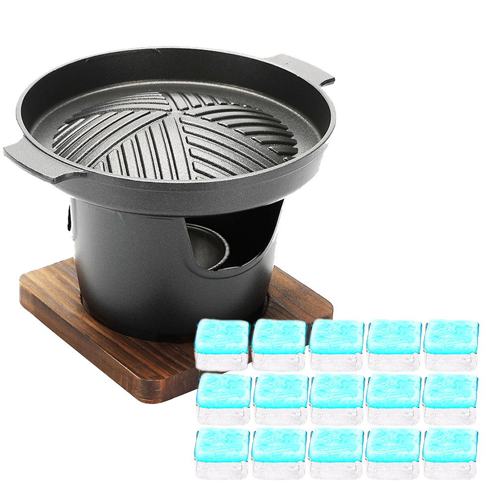 노뉴 미니화로 NONEW-MB1000 싱글 + 에탄올 고체연료 30g x 15p 세트, 17 x 17 x 2.0 cm, 1세트 24,900원