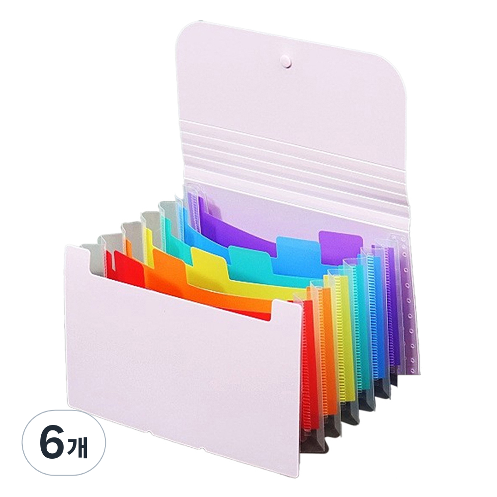 마다꾸미 A6 지폐 보관함 통장 영수증 정리 아코디언 7칸 컬러속지 파일 46,800원