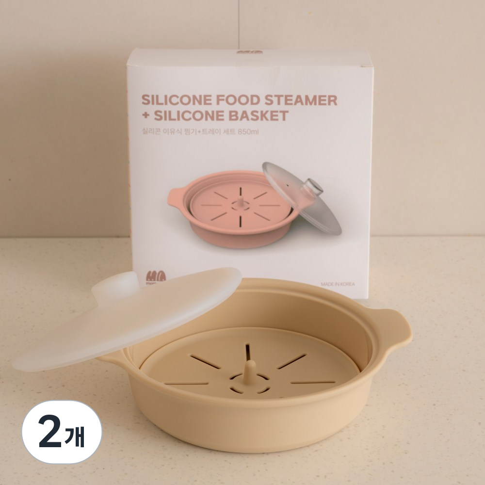 모모빈 실리콘 이유식 찜기 트레이 세트 850ml 전자레인지 용기 물빠짐 45,400원