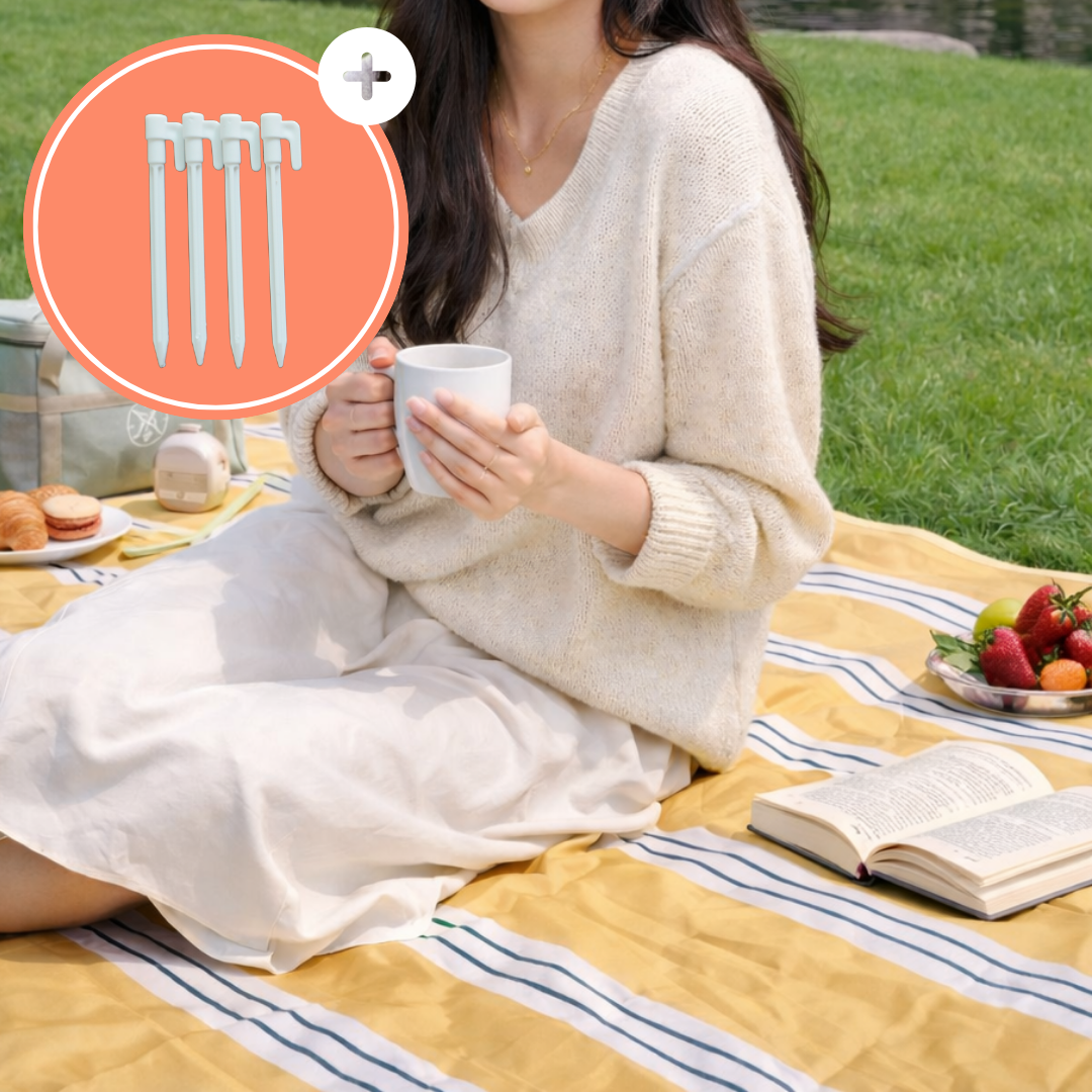 인생소품 감성 피크닉매트 여행용 초경량 방수 미니 돗자리, 옐로우 스트라이프 24,890원