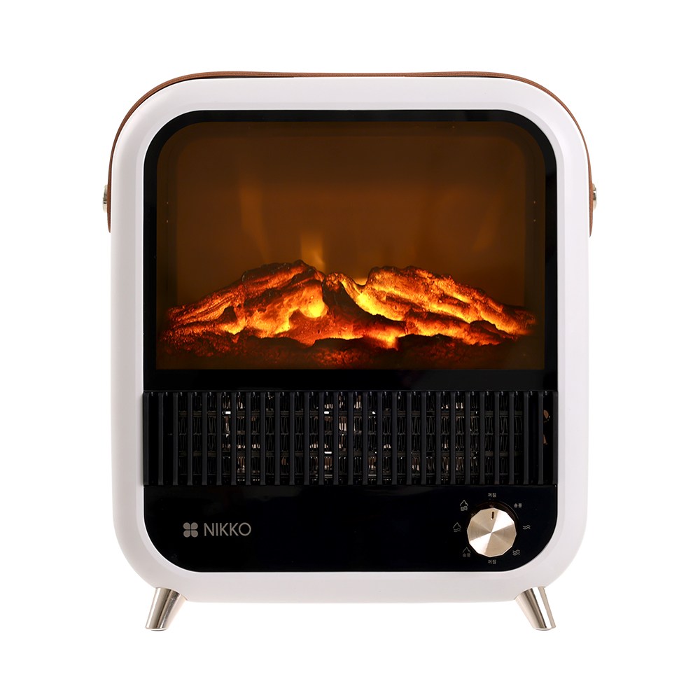(26년형 NEW) 니코 PTC 소형 전기 난로 불멍 히터 캠핑 온풍기 NKH-F246 49,900원