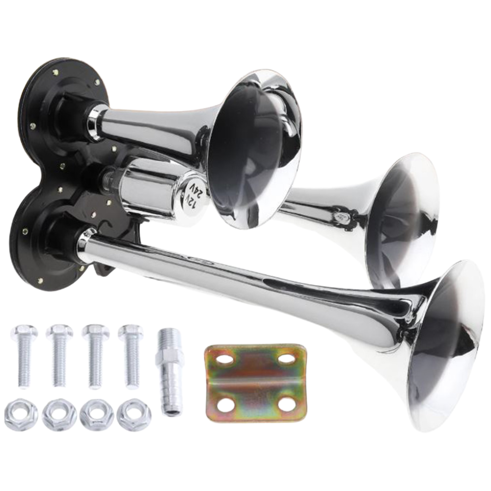 오토비트 쌍나팔 에어혼 / 3발 덤프트럭 에어혼 (12V24V겸용 밸브형) 에어크락션 2종중선택 소리&설치 동영상 수입원 31,000원