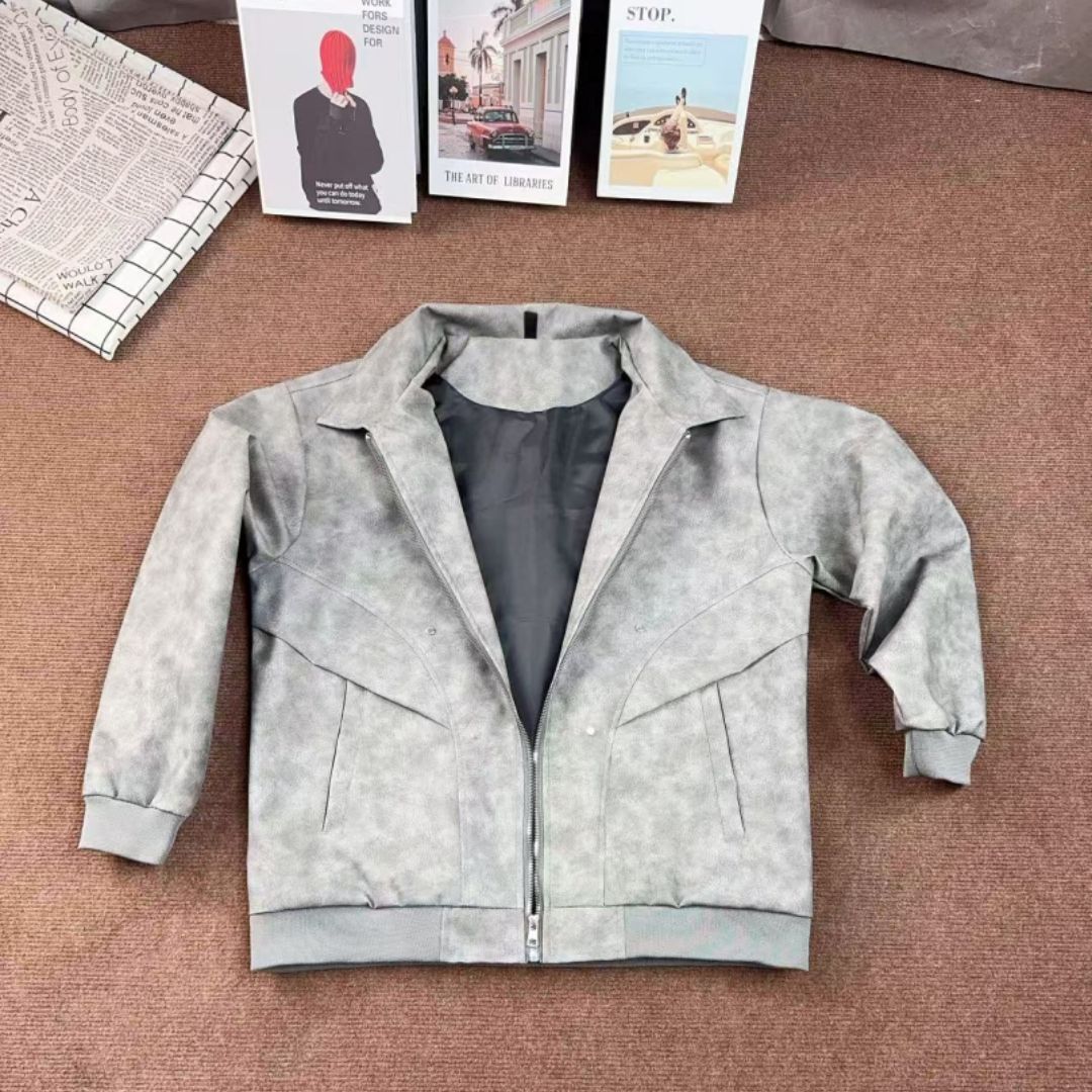 녕동 남성 가죽 자켓 루즈핏 카라넥 캐주얼 방수 집업 라이더복 코트 34,300원