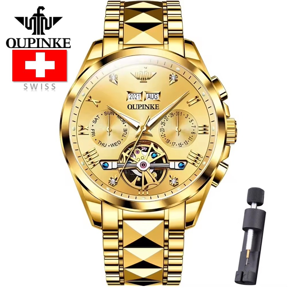 [CLOEVER] OUPINKE 2024 NEW 명품 스위스 브랜드 남성 기계식/오토메틱 사파이어 시계[정식수입/AS보장] 586,800원