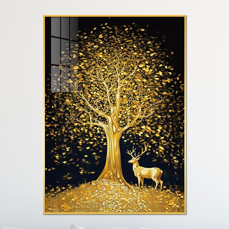 아트블루 황금 나무 금나무 커플 사슴 그림 금전운 재물운 풍수 인테리어 액자 67,900원