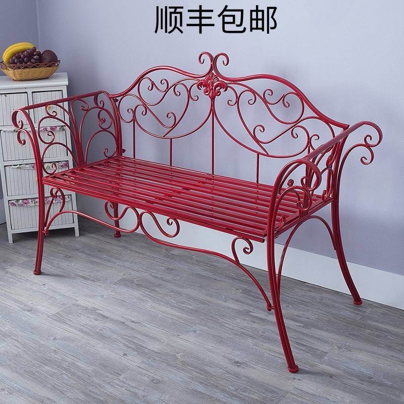 야외 철제 벤치 포토존 의자 엔틱 2인용 발코니 정원 테라스 마당 베란다 카페 43,500원