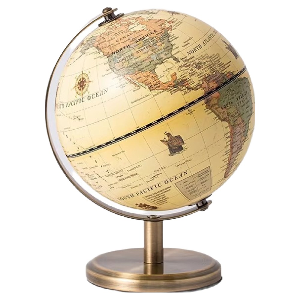 문구담 감성 인테리어 회전 월드맵 지구본 14cm, 07 무광 레트로 38,500원