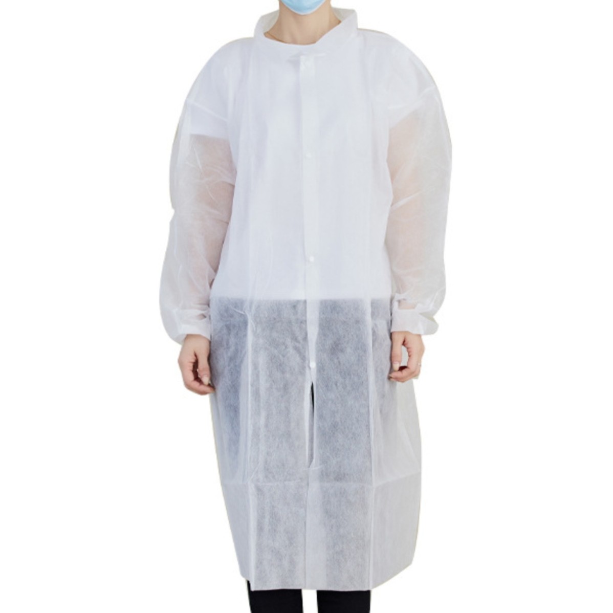 일회용 부직포 방문자가운 위생 실험 가운 1매 개별포장 보급형, 1개, 화이트 990원