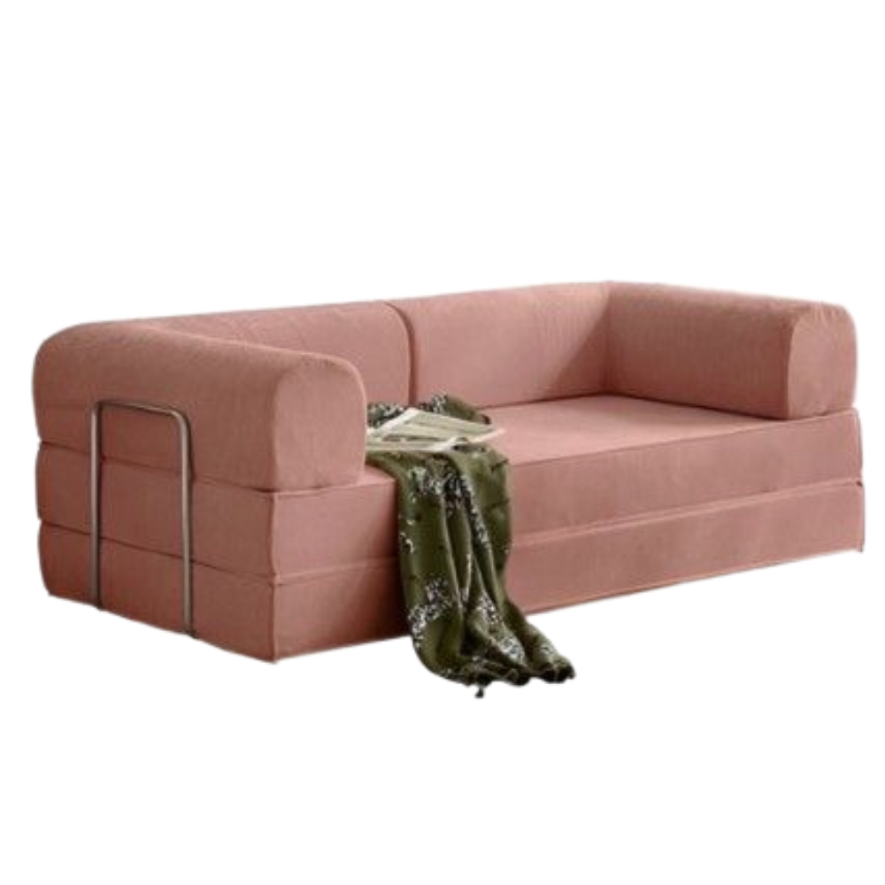 RUBILY 접이식 압축 소파베드 코듀로이 소파침대 소파 쇼파 쇼파 집순이 소파겸침대 모듈, PINK/100CM 209,000원