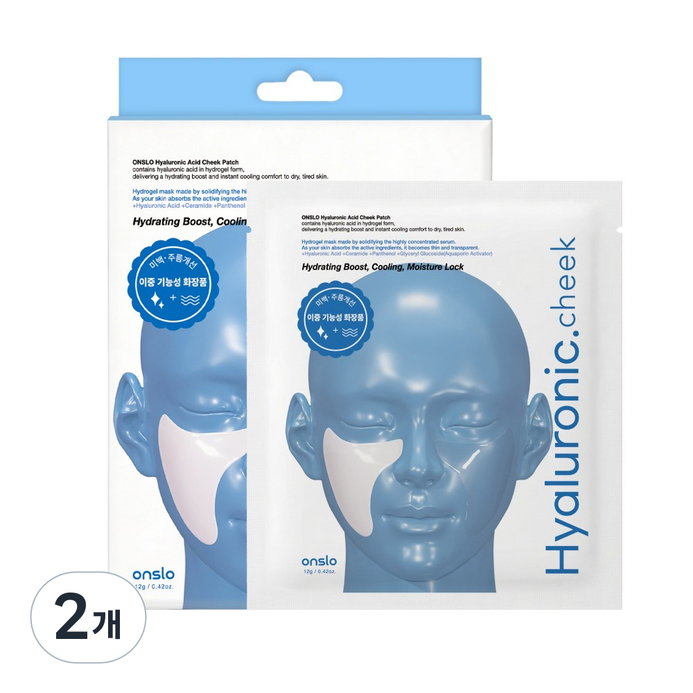 온슬로 히알루론산 치크팩, 2개, 7개입 37,800원