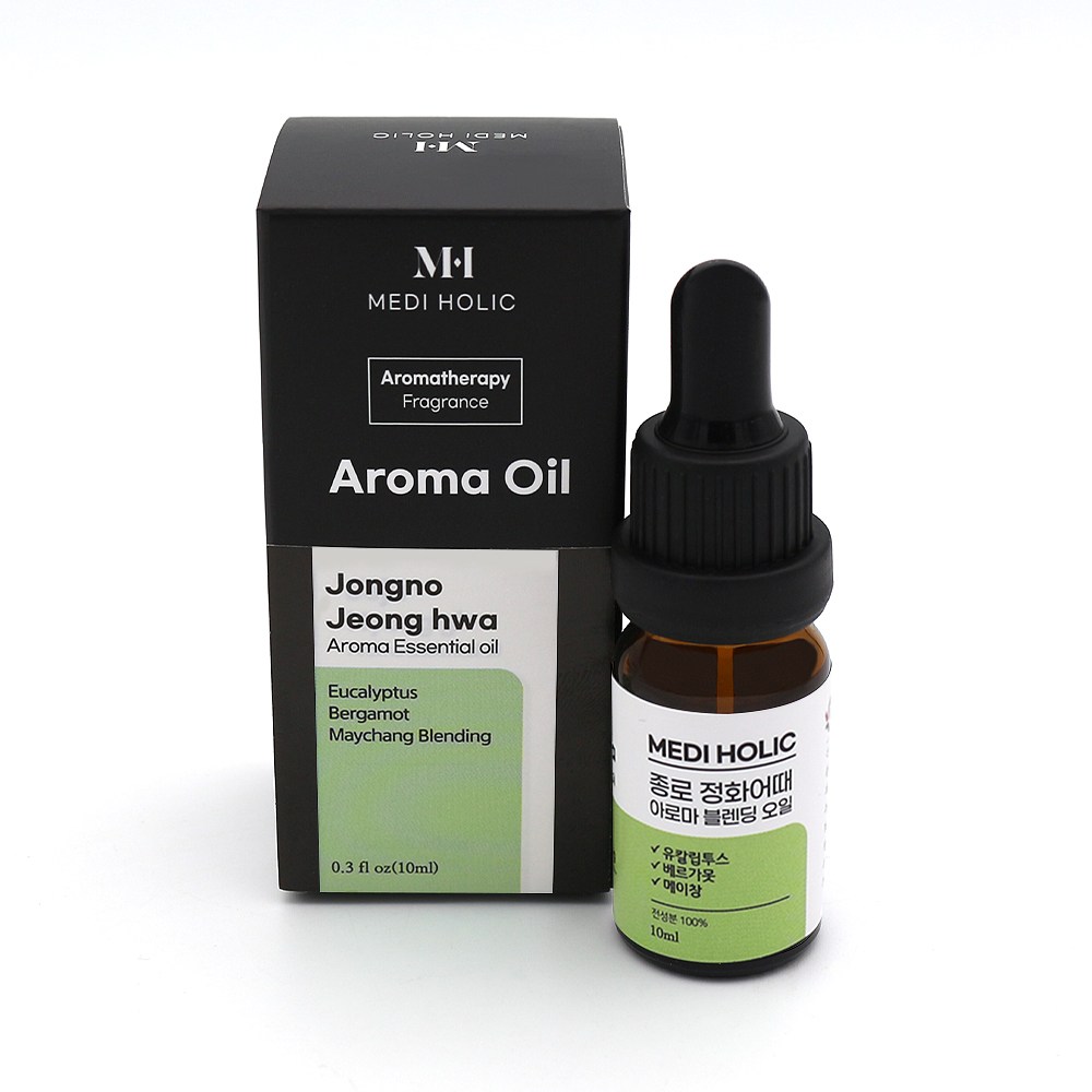 메디홀릭 아로마 오일 종로 정화어때 | 유칼립투스 향기 공기정화 집중력업 불안완화 블렌딩 에센셜오일, 1개, 10ml 20,900원