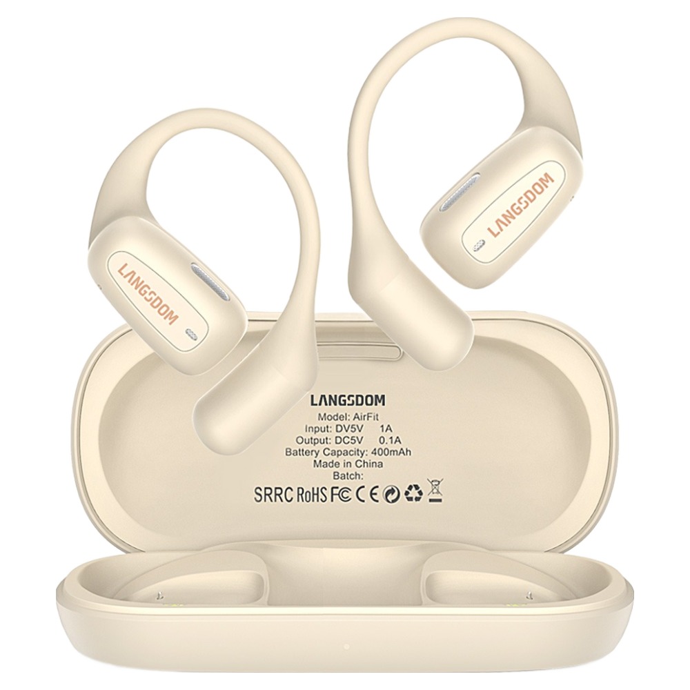 랭스돔 오픈형 에어핏 블루투스 공기전도 무선 이어폰, 베이지, TS15 160,000원