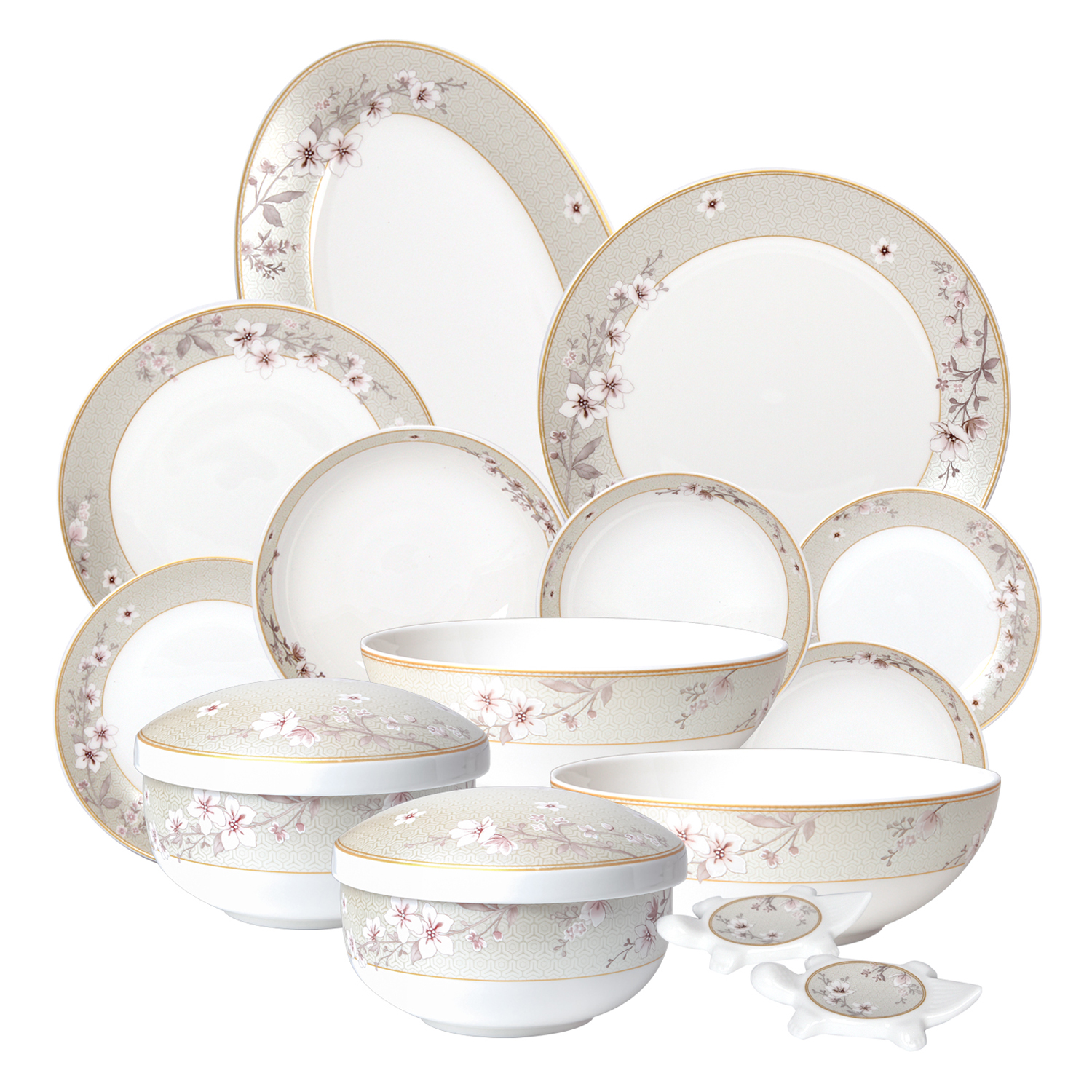 한국도자기 본차이나 설화 생활반상기 식기 홈세트 16p, 혼합색상, 1세트, 식기 16p 262,930원