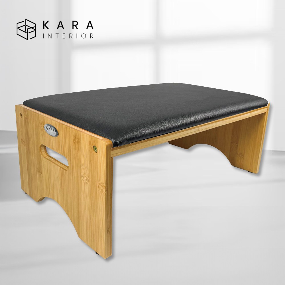 네일 패디 받침대 발 테이블 네일가구 대나무 원목+탈부착 상판쿠션 세트 55,000원