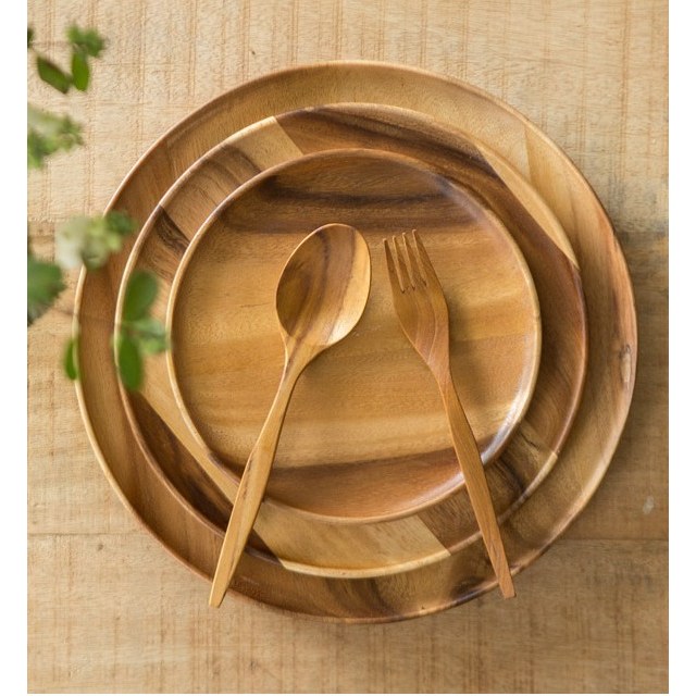 홈카페 친환경 아카시아 우드 접시 플레이팅 나무 대형 큰 접시 30,000원