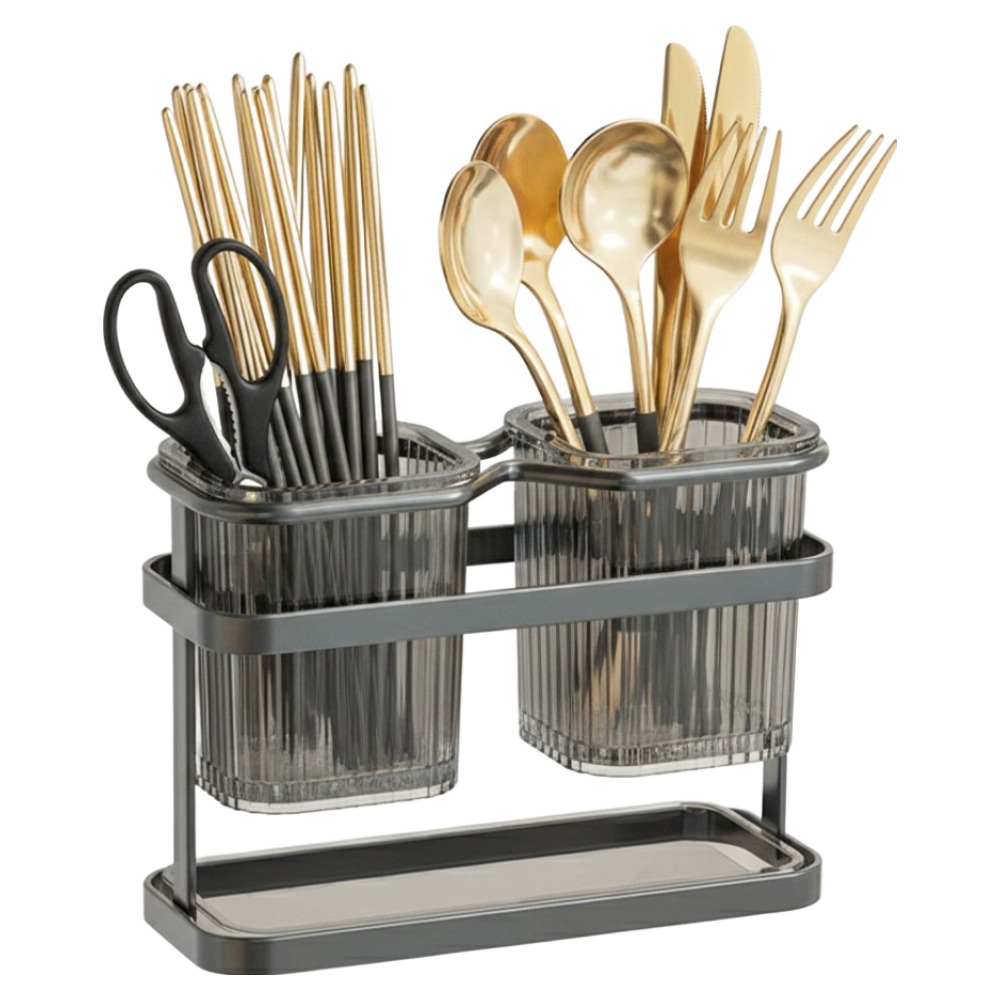 쿠쏘 투명 스테인리스 수저통 19.5 x 15.5 x 8.5 cm 8,670원