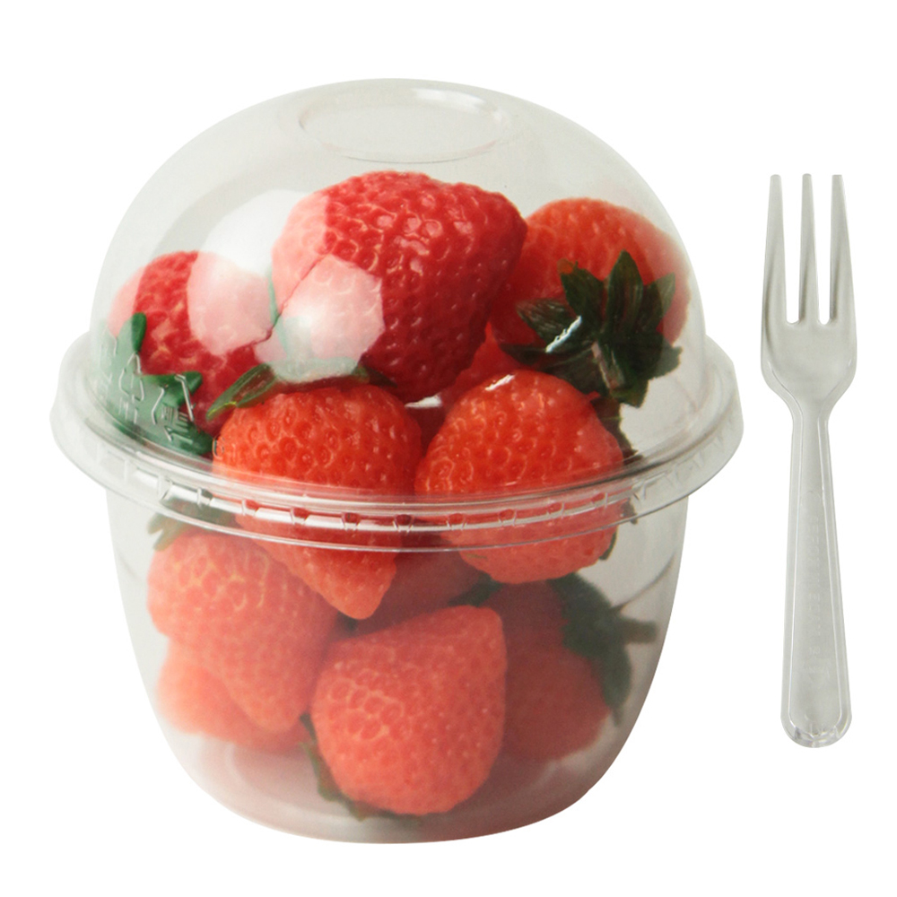 아이엔피 PET 아이스컵 바디 지름 98mm 300ml + 돔무타공 뚜껑 + 세발 미니 포크 세트 12,150원