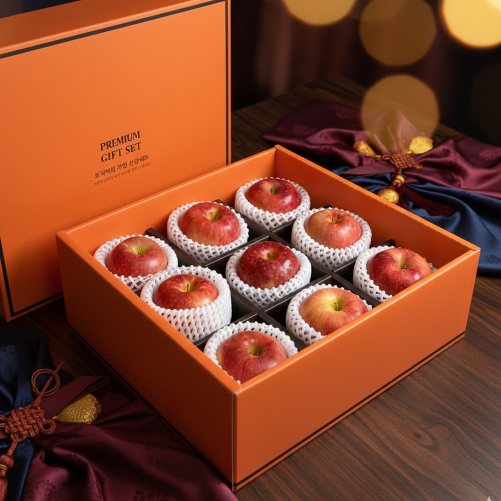 [설특집2주단독]명절 청송 사과 과일 선물세트, 1박스, 3kg (사과9과) 38,900원