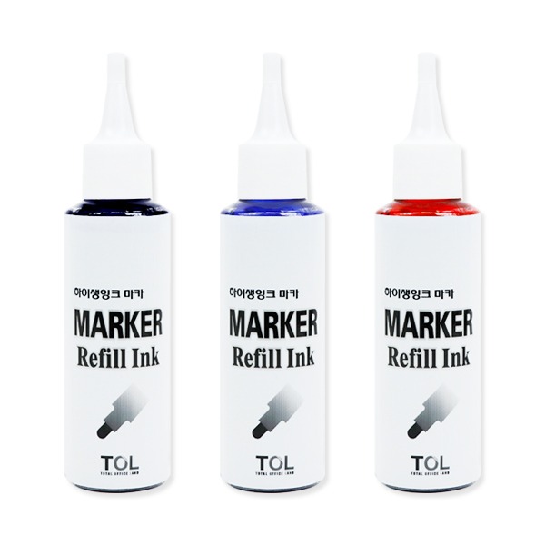 (TOL) 무한리필 보드마카 리필잉크 100ml 무광보드 스크린보드마카 생잉크 3,700원