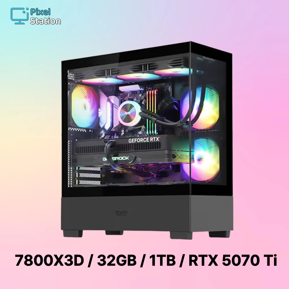 참쉬운PC 한정수량 2025 게이밍 조립PC 본체 7800X3D 32GB 1TB RTX 5070 Ti 16GB 게이밍 사무용 조립PC PXLS-78N57TG 3,273,000원