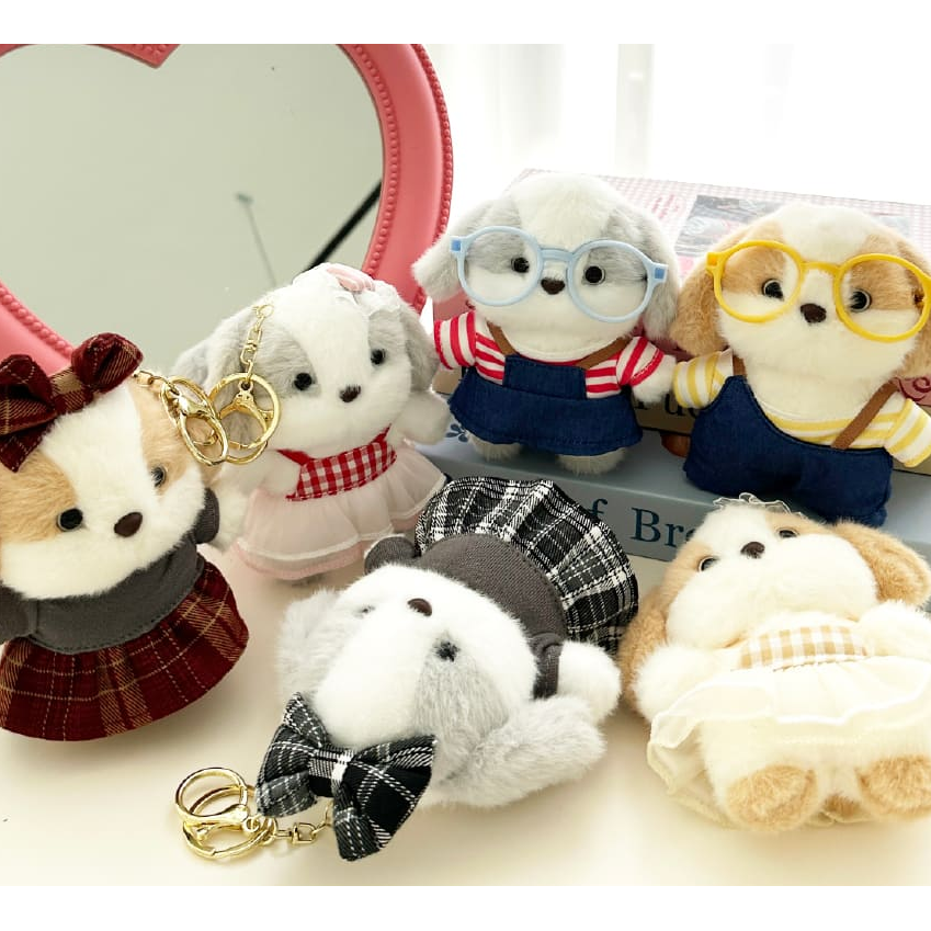 픽앤라이 점박이 강아지 유니크 키링 유치원 생일선물 세트 가방 열쇠 어디나 귀엽게, 1개, 안경파랑, 14cm 21,800원