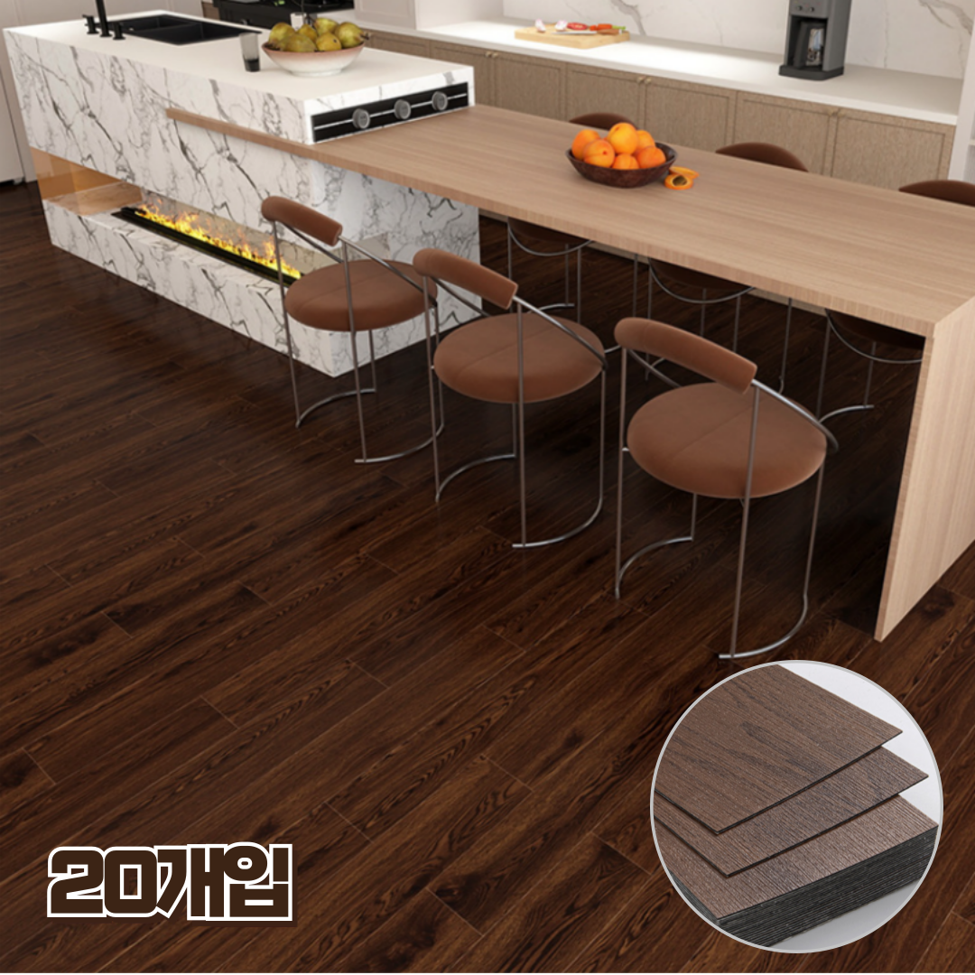 홈앤힐링 붙이는 나무무늬 PVC 바닥장판 조각 셀프장판 20,610원