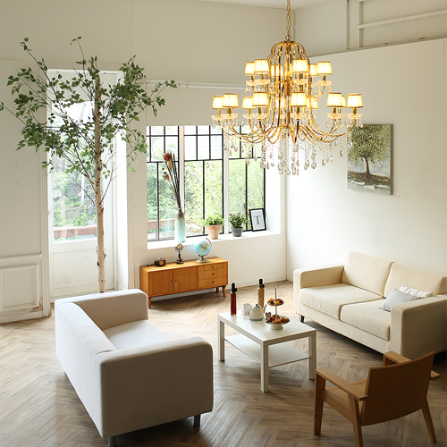 와우조명 프라임 2단 18등 펜던트 (금도금) 2,178,000원