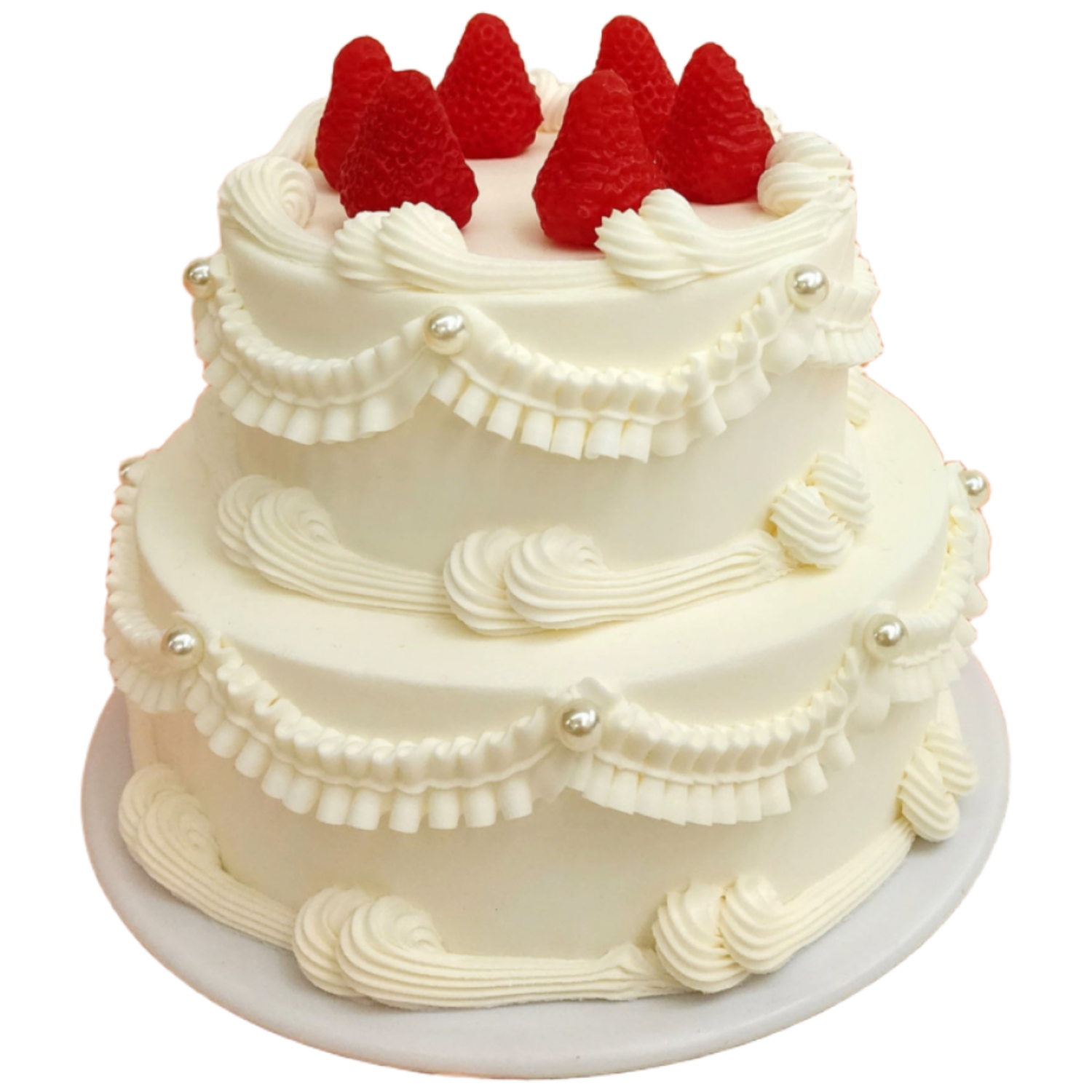 딸기 큐픽 파츠 2단 모형케이크 셀프촬영 소품 76,000원