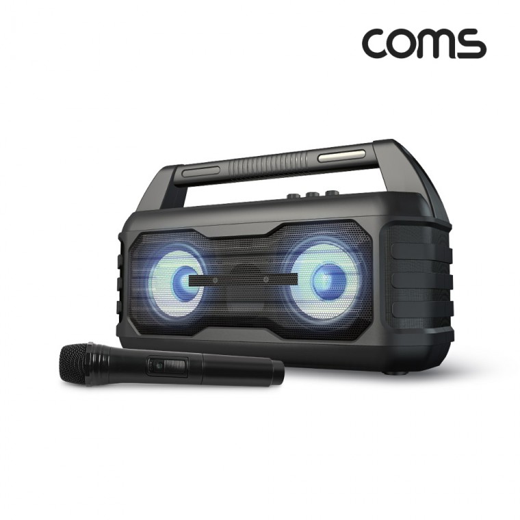 마이찰리_Coms 휴대용 블루투스 Hi-Fi 스테레오 스피커 앰프 20W 듀얼마이크 TWS지원 버스킹 노래방 용앰프 용무선 무선_Mycharlei 75,980원