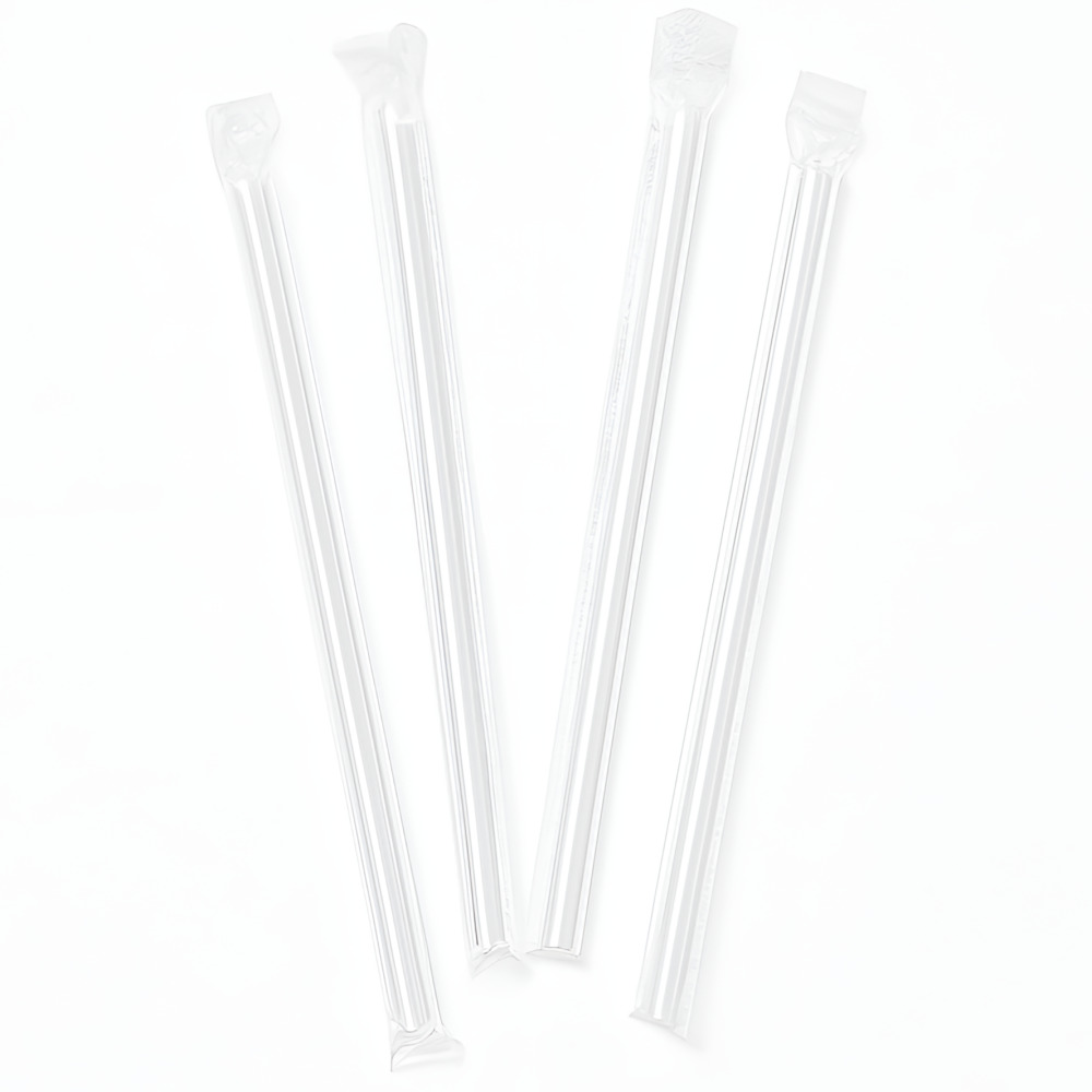 1.2x28cm 투명 버블티 빨대 긴빨대 일자컷 개별포장 3200개, 1개, 3200개입 58,980원
