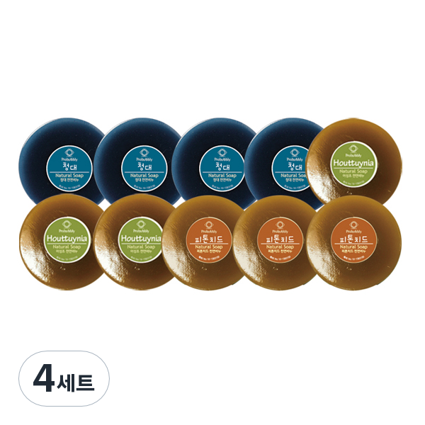 프로버블리 프리미엄 중성비누 10p 세트 1100g 청대 4p + 어성초 3p + 편백 3p 84,160원