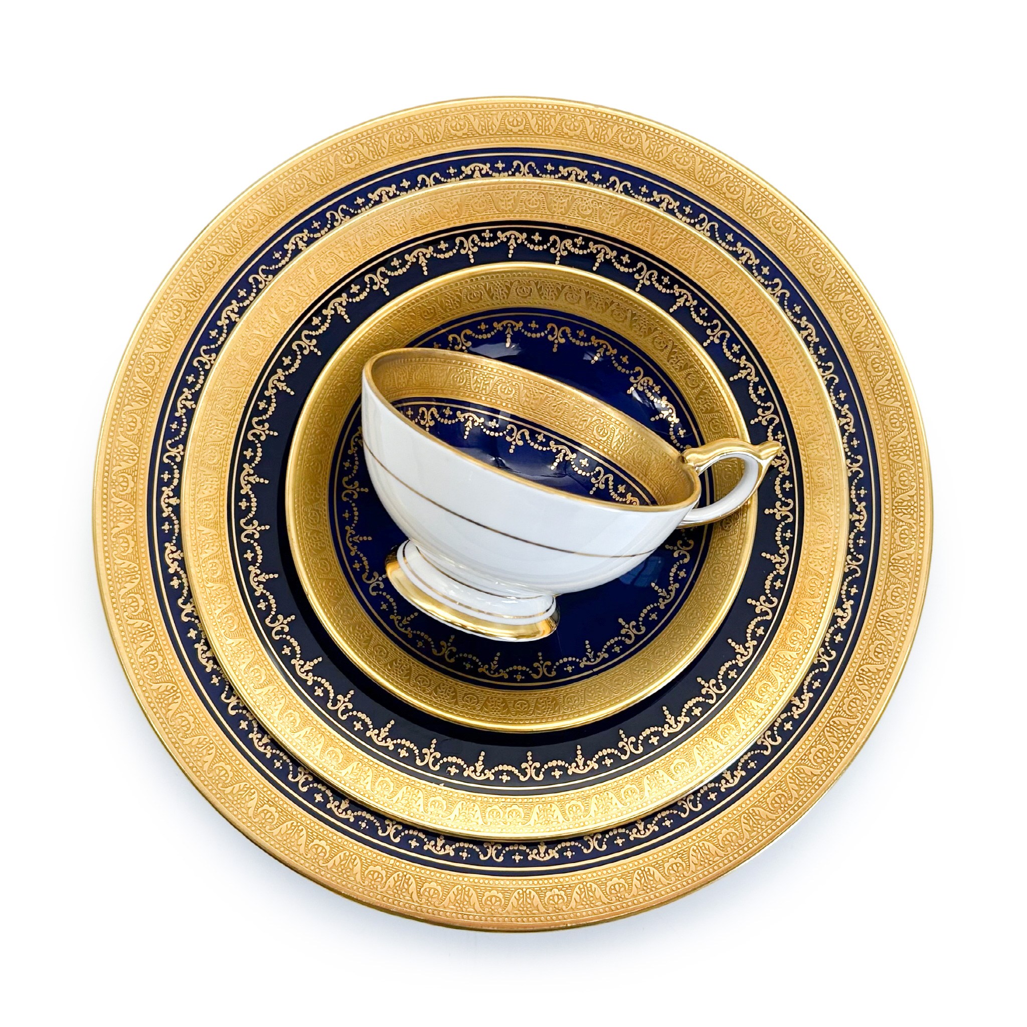 Antique 앤슬리 조지안 코발트 4P 세트 영국 빈티지 커피잔 명품그릇 엄마선물, 1개 249,000원