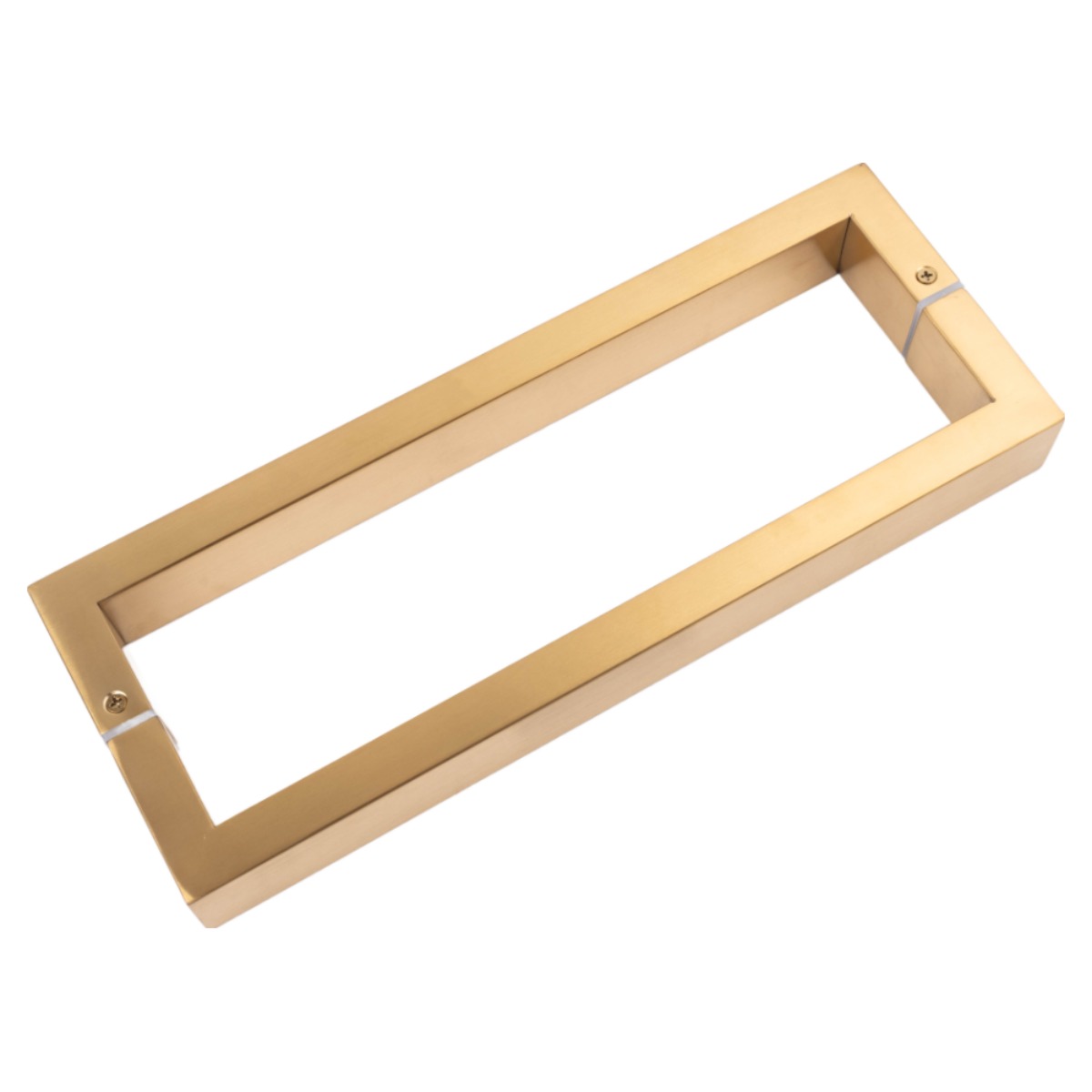 철물파크 스텐 사각 강화도어 손잡이 340mm 40x20mm 골드무광 유리문 철문 가마찌 상가 출입문, 1개 21,000원