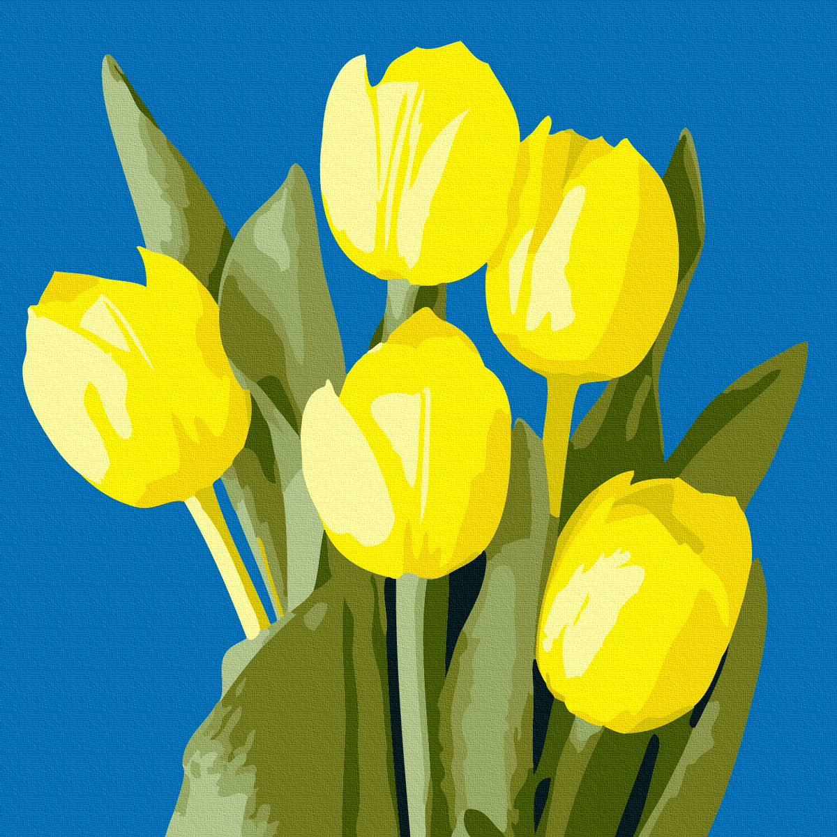 플레이어바웃 명화 그리기 DIY 세트 노란 튤립 피포페인팅 20 x 20 cm, 혼합색상, 1개 9,900원