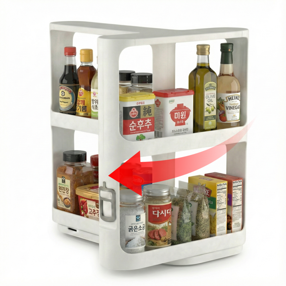 틈새회전 스퀘어 미 주방 싱크대 선반 2단 19,800원