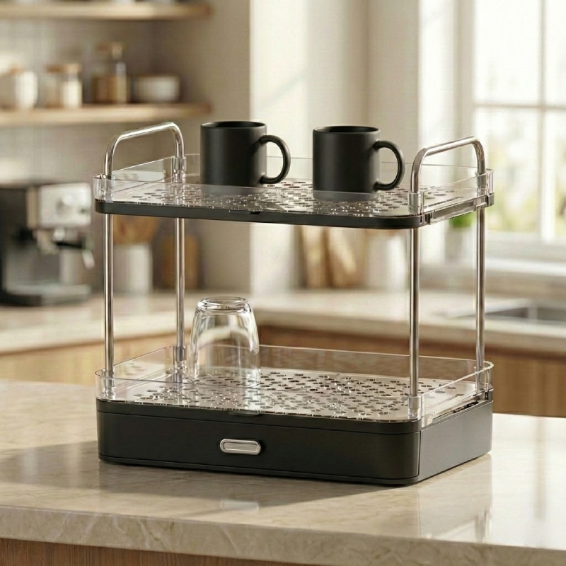 클릭GOOD 싱크대 2단 선반 서랍형 물컵 식기건조대 24,420원