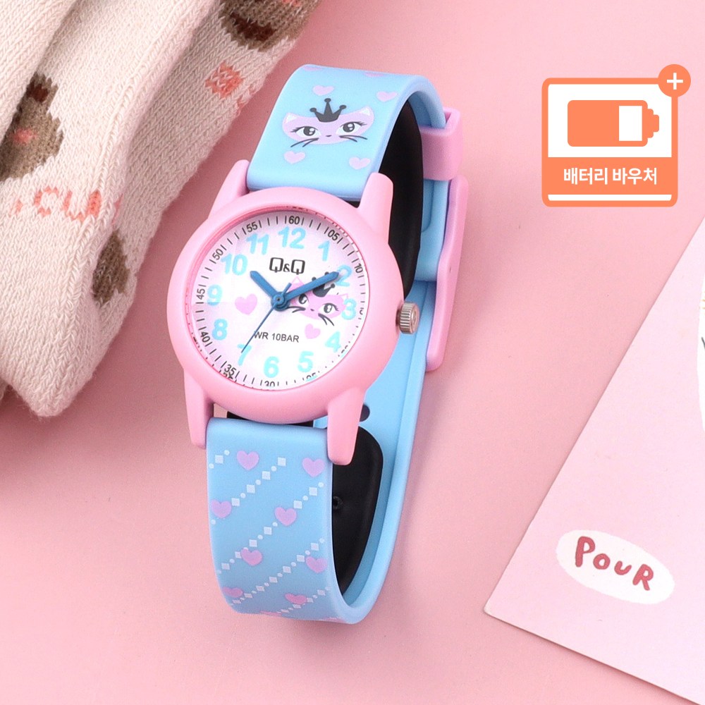큐앤큐 어린이 아동 키즈 캐주얼 어린이집 생일선물 어린이 단체선물 손목시계 + 배터리 바우처 19,900원