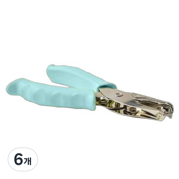 마다꾸미 컬러 핸드 1공 펀치 3mm, 파스텔민트, 6개 39,600원