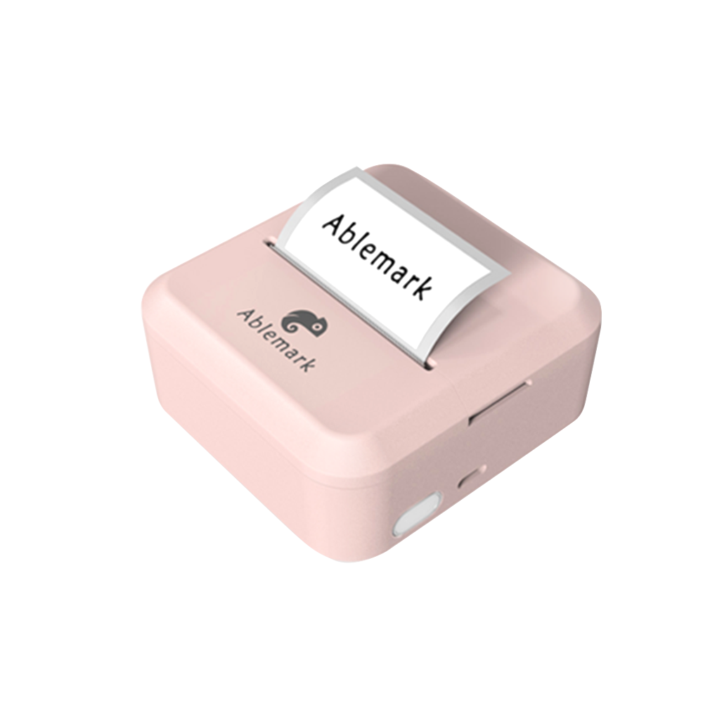 Ablemark 라벨 프린터기 스티커 라벨지포함 고속인쇄 바코드 생성 큐알코드 스캔 가능, 1세트, 핑크 39,800원