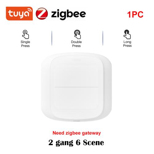Tuya 스마트 WiFiZigbee 스위치 푸시 버튼 스위치 2 Gang 6 장면 무선 스마트 홈 리모컨 자동화 시나리오 스위치 16,540원