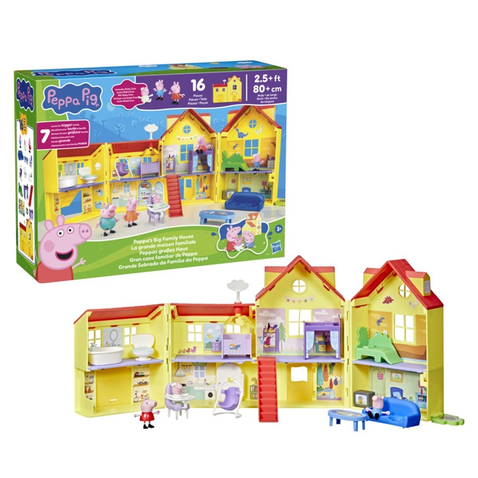 해즈브로 페파피그 빅 패밀리 하우스 피규어 세트 G0508, 혼합색상, 1세트 65,270원